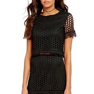 Lucy Paris Matching Shirt and Skirt in Black